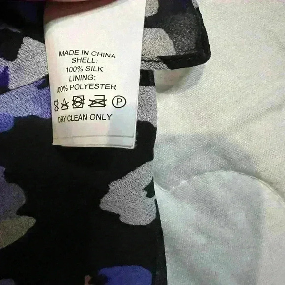 Kate Spade size small hydrangea chiffon dress 100% silk - Picture 10 of 16